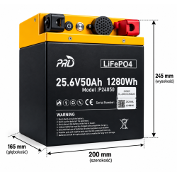 Akumulator trakcyjny LifePO4 25.6V 50Ah